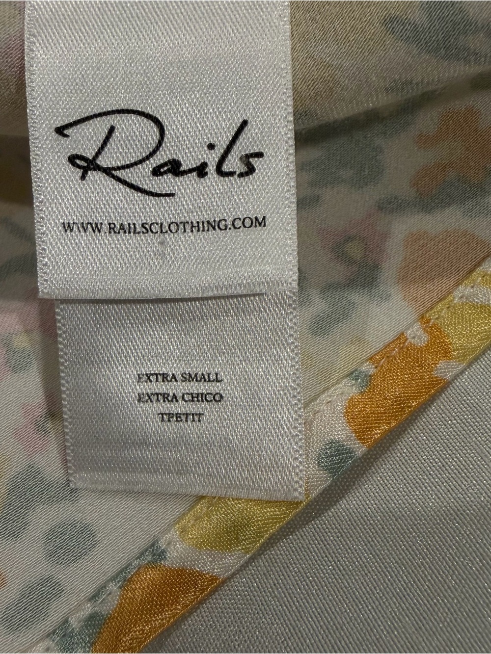RAILS Floral Cami Tank Top in Yellow Multi - Women's Size XS - Picture 5 of 7